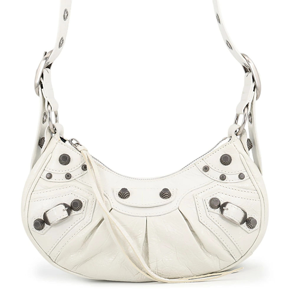 Balenciaga Shoulder Bag Le Cagole Leather White